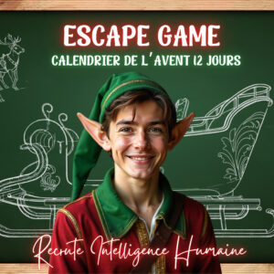 personnage de lutin présent dans l'escape game de Noël calendrier de l'Avent jeu à imprimer