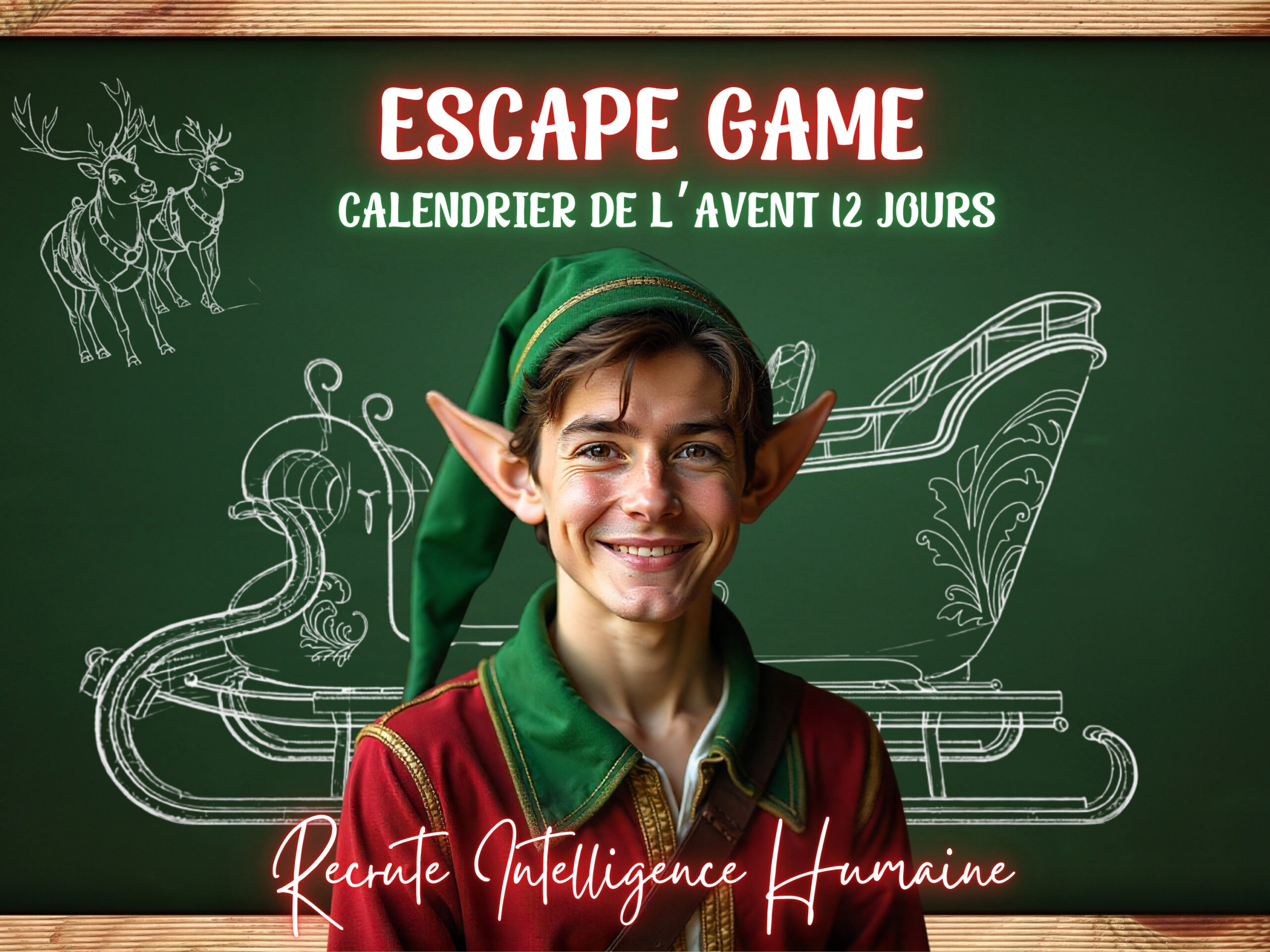 personnage de lutin présent dans l'escape game calendrier de l'Avent à imprimer